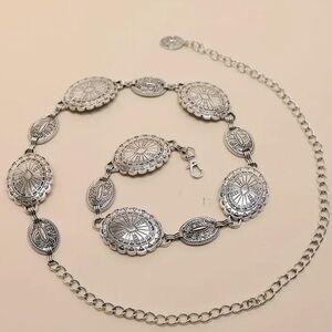 Concho Embellished Adjustable Belt Vintage-Inspired